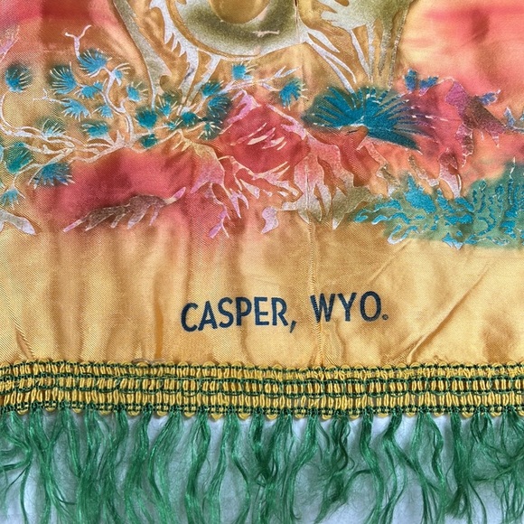 Vintage 1950’s Casper Wyoming Souvenir Pillowcase - Picture 2 of 9
